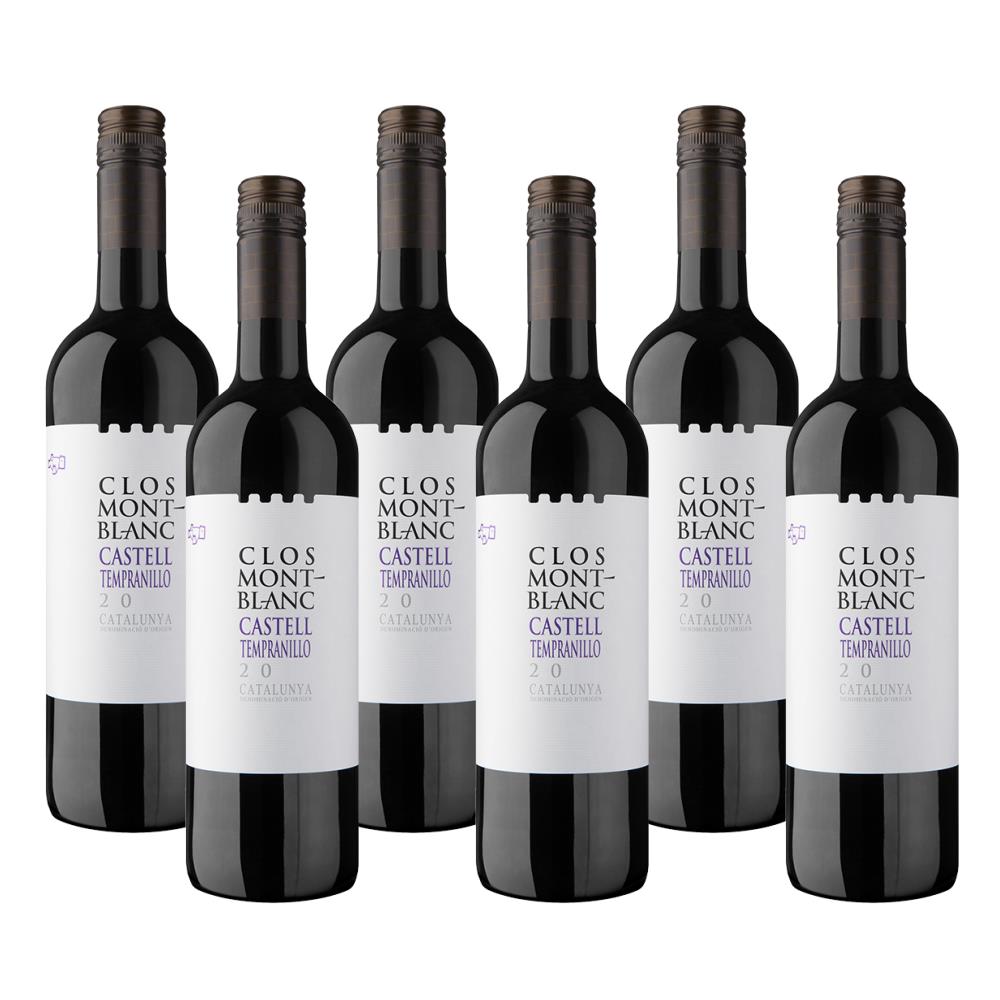 Case of 6 Clos Montblanc  Castell Tempranillo 75cl Wine